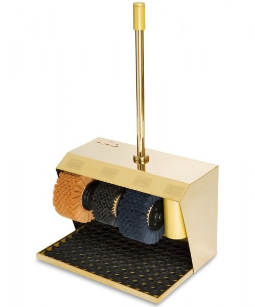 Eco Line Royal Gold Аппарат для чистки обуви с металлическим корпусом.
Лоток для сбора грязи. 
Вынимаемый резиновый коврик.
Кнопка-выключатель, смонтированная на рукоятке .