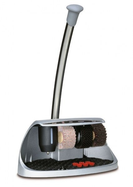 Heute Cosmo 3 plus Аппарат для чистки обуви с металлическим корпусом. Лоток для сбора грязи. Вынимаемый резиновый коврик. Кнопка-выключатель, смонтированная на рукоятке .