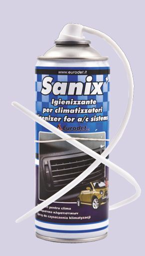 Profi Max SANIX ​Освежитель системы кондиционирования
Удалитель неприятных запахов в воздуховодах автомобиля. Спрей 400 мл.