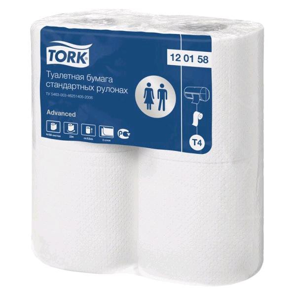 Tork Advanced T4 Туалетная бумага в стандартных рулонах Длина- 23 м,ширина- 9,5 см, диаметр рулона- 10,9 см.
Количество листов: 184.
