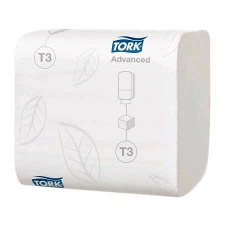 Tork Advanced T3 Листовая туалетная бумага Количество слоёв: 2.
Цвет: белый.
Размер листа: 11х19 см.
Количество листов: 242.