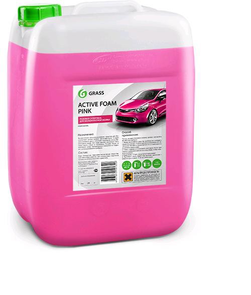  Бесконтактный автошампунь - Active Foam Pink Высокопенное концентрированное слабо-щелочное средство для бесконтактной мойки любого автотранспорта