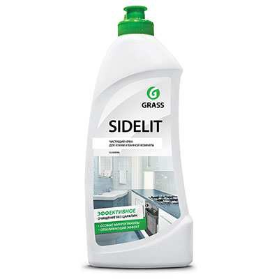 Sidelit Чистящий крем Универсальное чистящее средство для кухни и ванной комнаты с отбеливающим эффектом. Объем 500 мл.